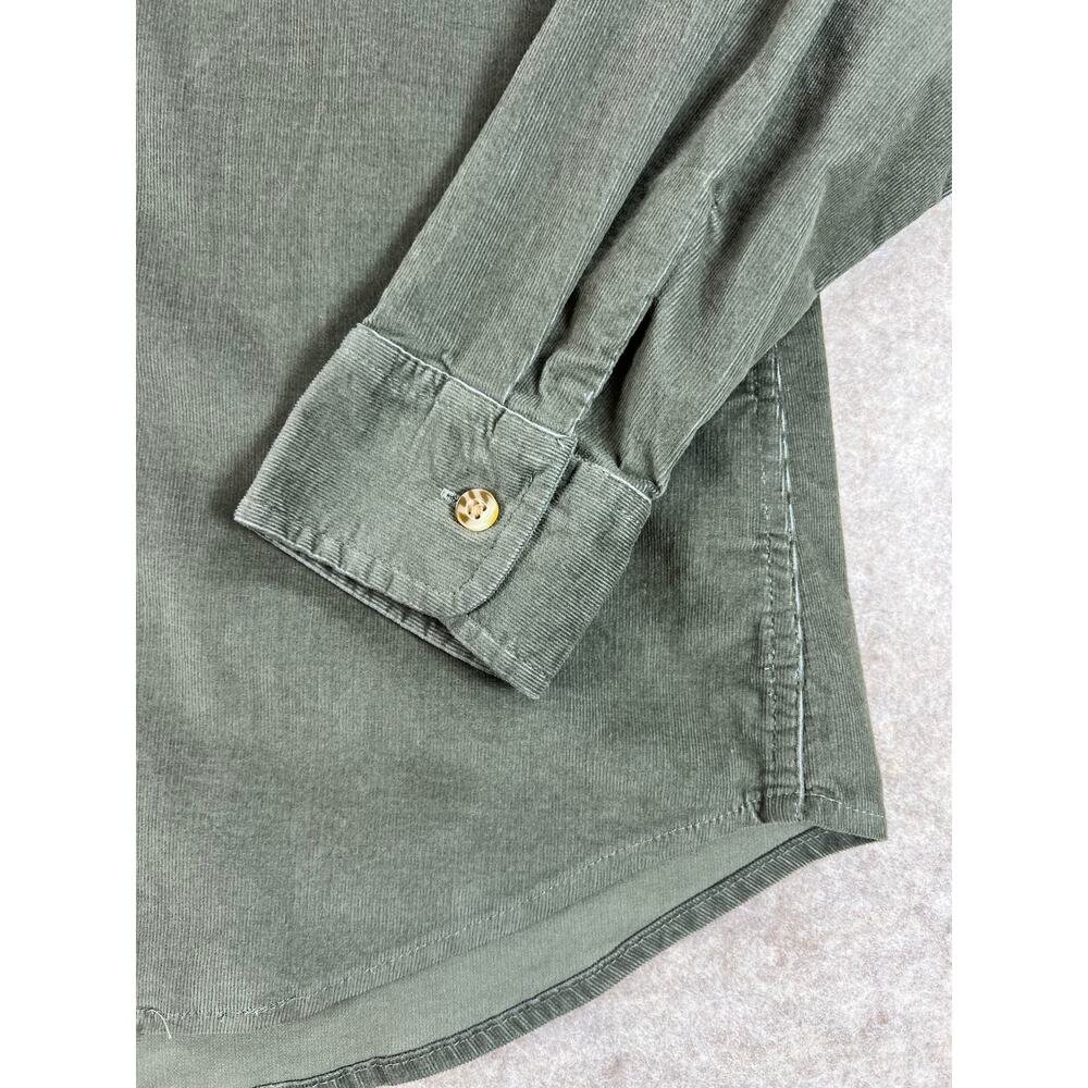 Jachs Girlfriend Women's Mini Corduroy Button Up Shirt Sage Olive Green Size S - Picture 5 of 7